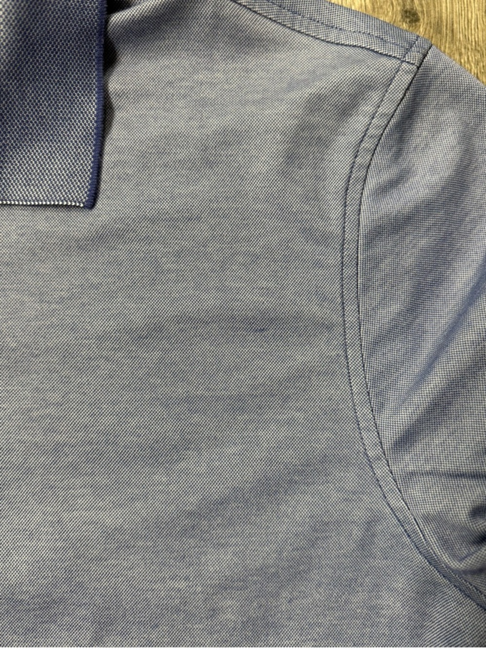 Tasso Elba Men's Heathered Blue Polo XL - Picture 4 of 6